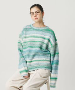 BEAUTY&YOUTH UNITED ARROWS / ビューティー&ユース ユナイテッドアローズ ニット・セーター | マルチボーダー ニットプルオーバー