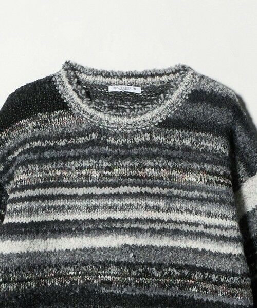 BEAUTY&YOUTH UNITED ARROWS / ビューティー&ユース ユナイテッドアローズ ニット・セーター | マルチボーダー ニットプルオーバー | 詳細9