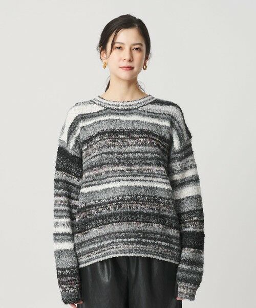 BEAUTY&YOUTH UNITED ARROWS / ビューティー&ユース ユナイテッドアローズ ニット・セーター | マルチボーダー ニットプルオーバー | 詳細4
