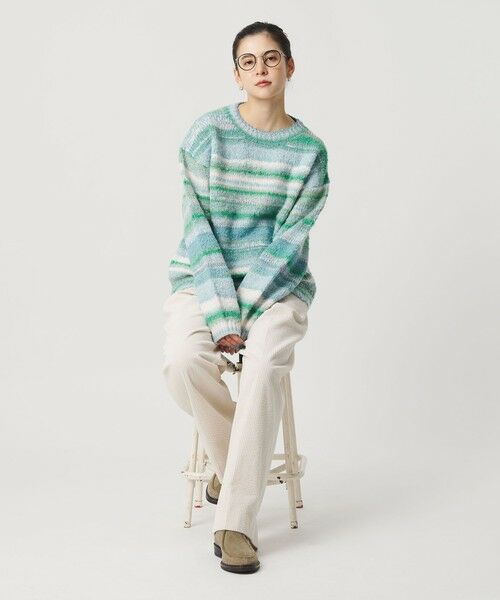 BEAUTY&YOUTH UNITED ARROWS / ビューティー&ユース ユナイテッドアローズ ニット・セーター | マルチボーダー ニットプルオーバー | 詳細13