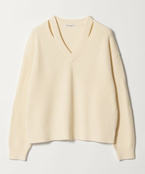 BEAUTY&YOUTH UNITED ARROWS / ビューティー&ユース ユナイテッドアローズ ニット・セーター | アゼ スリットVネック ニットプルオーバー ウォッシャブル | 詳細4