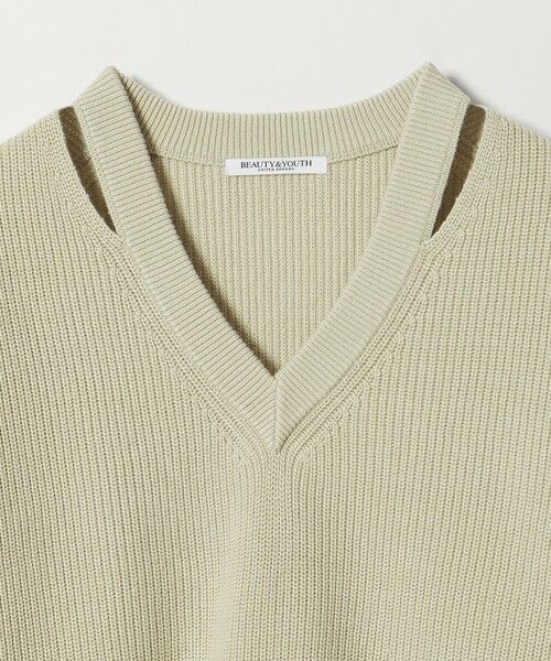 BEAUTY&YOUTH UNITED ARROWS / ビューティー&ユース ユナイテッドアローズ ニット・セーター | アゼ スリットVネック ニットプルオーバー ウォッシャブル | 詳細20