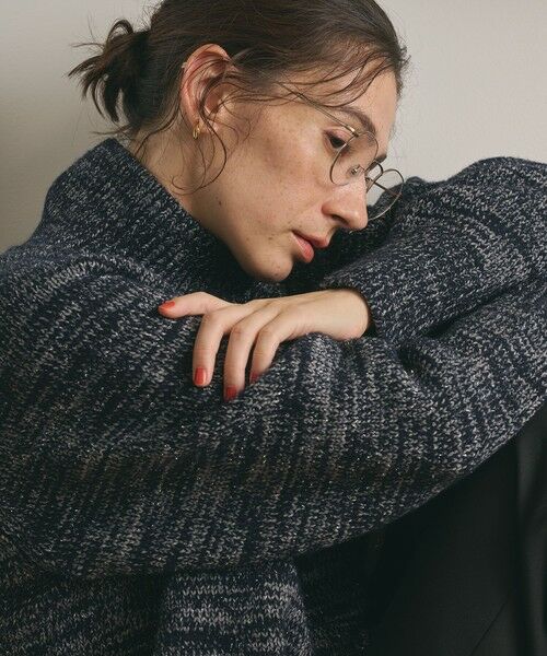BEAUTY&YOUTH UNITED ARROWS / ビューティー&ユース ユナイテッドアローズ ニット・セーター | ミックスカラー ラメ タートルネック ニットプルオーバー | 詳細11