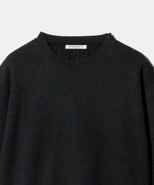 BEAUTY&YOUTH UNITED ARROWS / ビューティー&ユース ユナイテッドアローズ ニット・セーター | 【WEB限定 Wardrobe DAILY MINIMAL】ドロスト ドッキングニットプルオーバー ウォッシャブル | 詳細10
