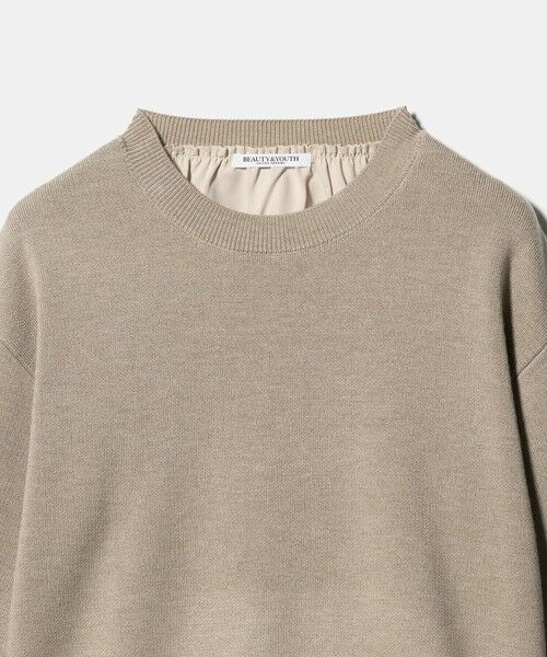 BEAUTY&YOUTH UNITED ARROWS / ビューティー&ユース ユナイテッドアローズ ニット・セーター | 【WEB限定 Wardrobe DAILY MINIMAL】ドロスト ドッキングニットプルオーバー ウォッシャブル | 詳細23