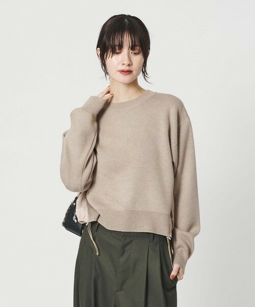 BEAUTY&YOUTH UNITED ARROWS / ビューティー&ユース ユナイテッドアローズ ニット・セーター | 【WEB限定 Wardrobe DAILY MINIMAL】ドロスト ドッキングニットプルオーバー ウォッシャブル | 詳細15