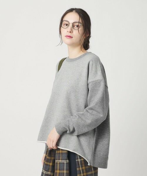 BEAUTY&YOUTH UNITED ARROWS / ビューティー&ユース ユナイテッドアローズ ニット・セーター | 【WEB限定】スウェット×ニット コンビプルオーバー ウォッシャブル | 詳細1