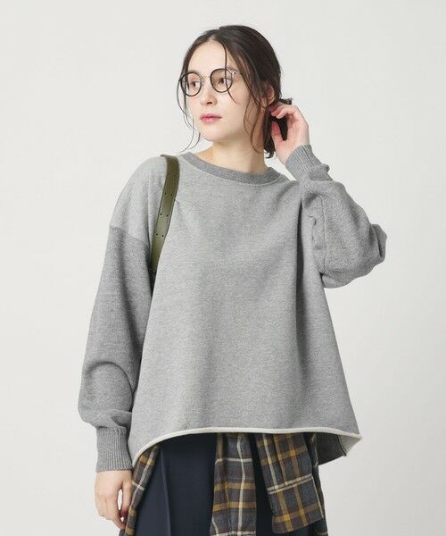 BEAUTY&YOUTH UNITED ARROWS / ビューティー&ユース ユナイテッドアローズ ニット・セーター | 【WEB限定】スウェット×ニット コンビプルオーバー ウォッシャブル | 詳細2