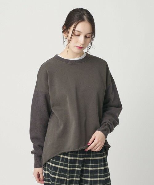 BEAUTY&YOUTH UNITED ARROWS / ビューティー&ユース ユナイテッドアローズ ニット・セーター | 【WEB限定】スウェット×ニット コンビプルオーバー ウォッシャブル | 詳細13