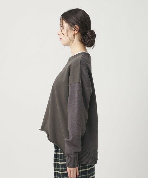 BEAUTY&YOUTH UNITED ARROWS / ビューティー&ユース ユナイテッドアローズ ニット・セーター | 【WEB限定】スウェット×ニット コンビプルオーバー ウォッシャブル | 詳細17