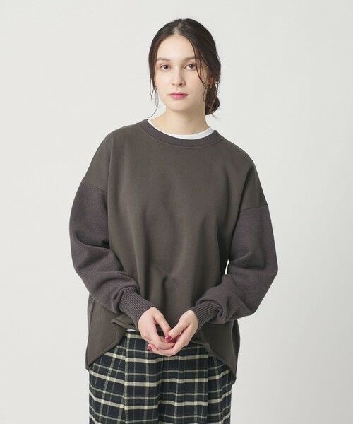 BEAUTY&YOUTH UNITED ARROWS / ビューティー&ユース ユナイテッドアローズ ニット・セーター | 【WEB限定】スウェット×ニット コンビプルオーバー ウォッシャブル | 詳細14