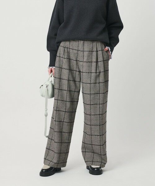 BEAUTY&YOUTH UNITED ARROWS / ビューティー&ユース ユナイテッドアローズ その他パンツ | チェック ワイドタックパンツ | 詳細1