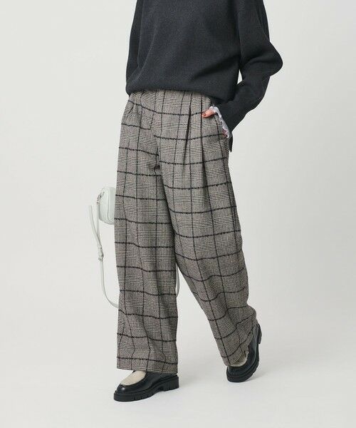 BEAUTY&YOUTH UNITED ARROWS / ビューティー&ユース ユナイテッドアローズ その他パンツ | チェック ワイドタックパンツ | 詳細2