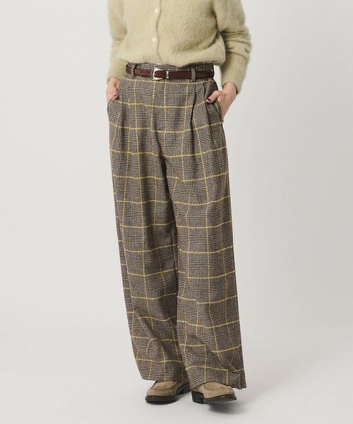 BEAUTY&YOUTH UNITED ARROWS / ビューティー&ユース ユナイテッドアローズ その他パンツ | チェック ワイドタックパンツ | 詳細9