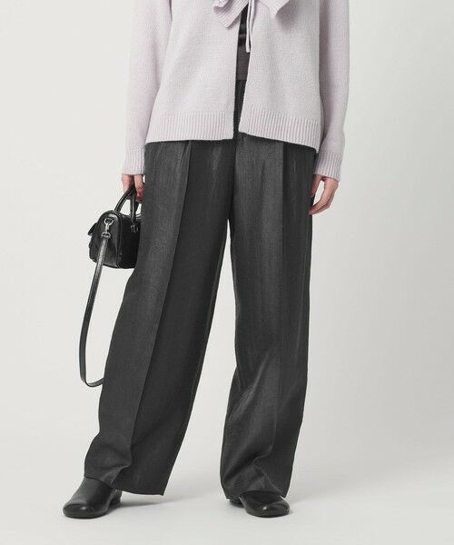 BEAUTY&YOUTH UNITED ARROWS / ビューティー&ユース ユナイテッドアローズ その他パンツ | レーヨンブレンド グロス カーブパンツ(BLACK)