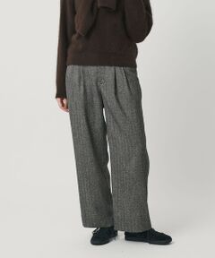 BEAUTY&YOUTH UNITED ARROWS / ビューティー&ユース ユナイテッドアローズ その他パンツ | 【WEB限定】裏起毛ヘリンボーン タックワイドパンツ ウォッシャブル