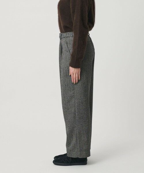 BEAUTY&YOUTH UNITED ARROWS / ビューティー&ユース ユナイテッドアローズ その他パンツ | 【WEB限定】裏起毛ヘリンボーン タックワイドパンツ ウォッシャブル | 詳細5