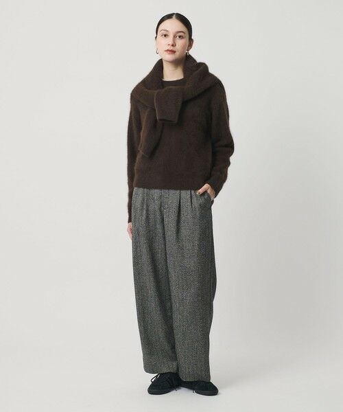 BEAUTY&YOUTH UNITED ARROWS / ビューティー&ユース ユナイテッドアローズ その他パンツ | 【WEB限定】裏起毛ヘリンボーン タックワイドパンツ ウォッシャブル | 詳細2
