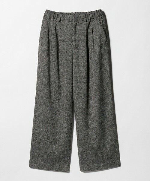 BEAUTY&YOUTH UNITED ARROWS / ビューティー&ユース ユナイテッドアローズ その他パンツ | 【WEB限定】裏起毛ヘリンボーン タックワイドパンツ ウォッシャブル | 詳細7