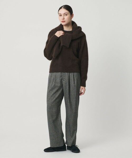 BEAUTY&YOUTH UNITED ARROWS / ビューティー&ユース ユナイテッドアローズ その他パンツ | 【WEB限定】裏起毛ヘリンボーン タックワイドパンツ ウォッシャブル | 詳細3