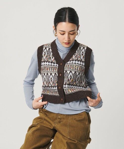 BEAUTY&YOUTH UNITED ARROWS / ビューティー&ユース ユナイテッドアローズ ベスト | ＜Lollys Laundry＞ジャガードニットベスト | 詳細1