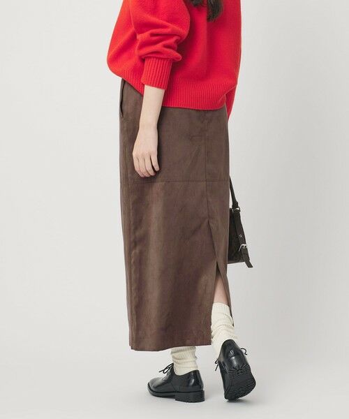 BEAUTY&YOUTH UNITED ARROWS / ビューティー&ユース ユナイテッドアローズ ロング・マキシ丈スカート | スエードライク Iラインスカート | 詳細1
