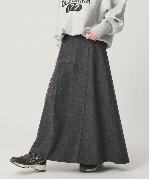 BEAUTY&YOUTH UNITED ARROWS / ビューティー&ユース ユナイテッドアローズ ミニ・ひざ丈スカート | 毛ポリエステル フランネル プレスフレアスカート | 詳細9