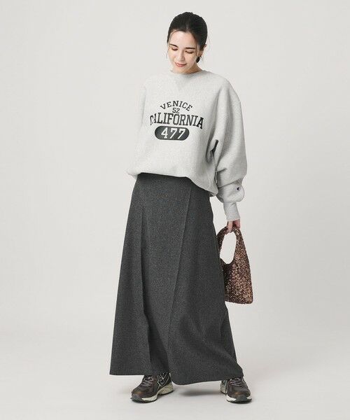 BEAUTY&YOUTH UNITED ARROWS / ビューティー&ユース ユナイテッドアローズ ミニ・ひざ丈スカート | 毛ポリエステル フランネル プレスフレアスカート | 詳細11