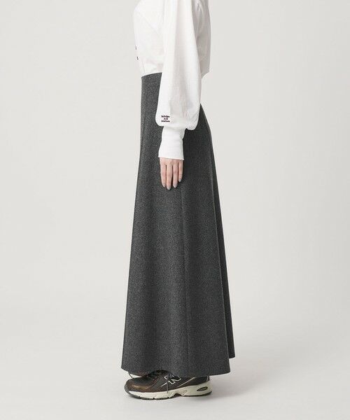 BEAUTY&YOUTH UNITED ARROWS / ビューティー&ユース ユナイテッドアローズ ミニ・ひざ丈スカート | 毛ポリエステル フランネル プレスフレアスカート | 詳細13