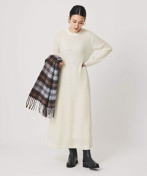 BEAUTY&YOUTH UNITED ARROWS / ビューティー&ユース ユナイテッドアローズ ミニ丈・ひざ丈ワンピース | アイレットニットワンピース | 詳細1