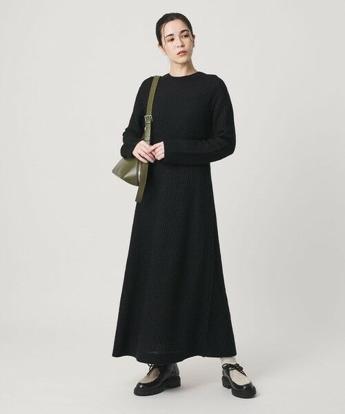 BEAUTY&YOUTH UNITED ARROWS / ビューティー&ユース ユナイテッドアローズ ミニ丈・ひざ丈ワンピース | アイレットニットワンピース | 詳細9