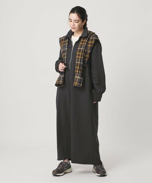 BEAUTY&YOUTH UNITED ARROWS / ビューティー&ユース ユナイテッドアローズ ロング・マキシ丈ワンピース | ＜THOUSAND MILE＞ハーフジップ ワンピース | 詳細1