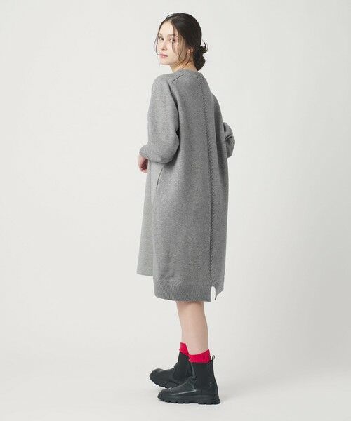 BEAUTY&YOUTH UNITED ARROWS / ビューティー&ユース ユナイテッドアローズ ロング・マキシ丈ワンピース | 【WEB限定】スウェット×ニット コンビワンピース ウォッシャブル | 詳細3