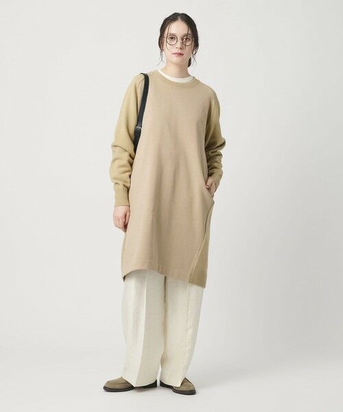 BEAUTY&YOUTH UNITED ARROWS / ビューティー&ユース ユナイテッドアローズ ロング・マキシ丈ワンピース | 【WEB限定】スウェット×ニット コンビワンピース ウォッシャブル | 詳細21