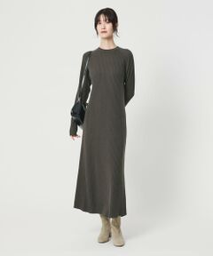 BEAUTY&YOUTH UNITED ARROWS / ビューティー&ユース ユナイテッドアローズ ロング・マキシ丈ワンピース | 【WEB限定 Wardrobe DAILY MINIMAL】リブニットフレアワンピース