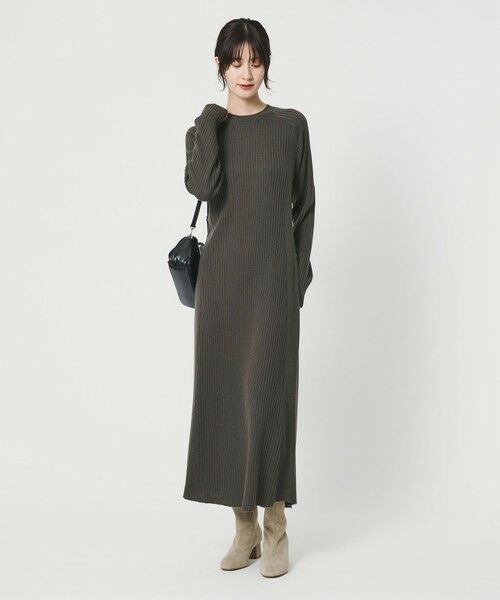 BEAUTY&YOUTH UNITED ARROWS / ビューティー&ユース ユナイテッドアローズ ロング・マキシ丈ワンピース | 【WEB限定 Wardrobe DAILY MINIMAL】リブニットフレアワンピース | 詳細8