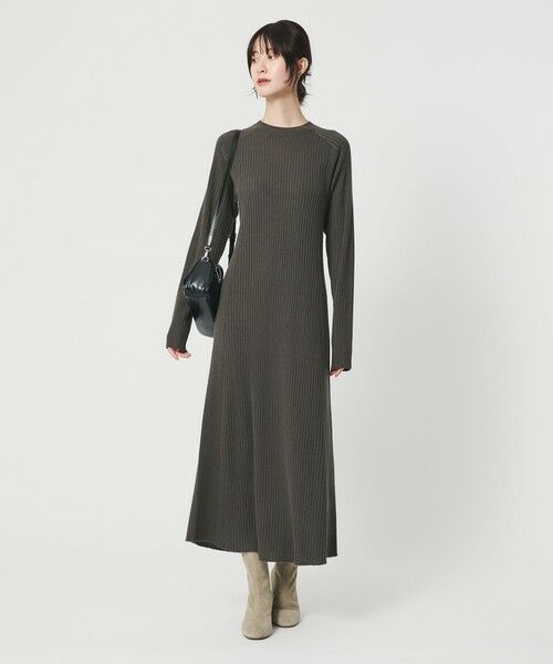 BEAUTY&YOUTH UNITED ARROWS / ビューティー&ユース ユナイテッドアローズ ロング・マキシ丈ワンピース | 【WEB限定 Wardrobe DAILY MINIMAL】リブニットフレアワンピース | 詳細9