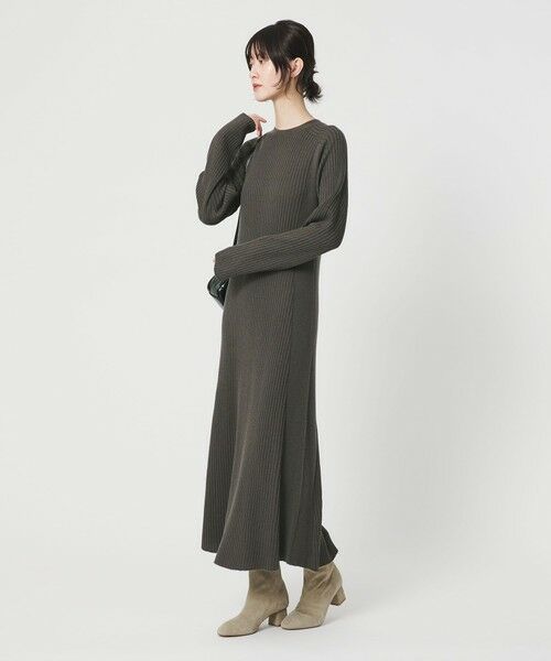 BEAUTY&YOUTH UNITED ARROWS / ビューティー&ユース ユナイテッドアローズ ロング・マキシ丈ワンピース | 【WEB限定 Wardrobe DAILY MINIMAL】リブニットフレアワンピース | 詳細10