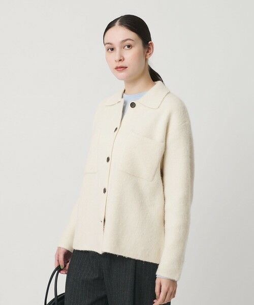 BEAUTY&YOUTH UNITED ARROWS / ビューティー&ユース ユナイテッドアローズ カーディガン・ボレロ | チャイニーズラクーンブレンド ポケット シャツカーディガン | 詳細1