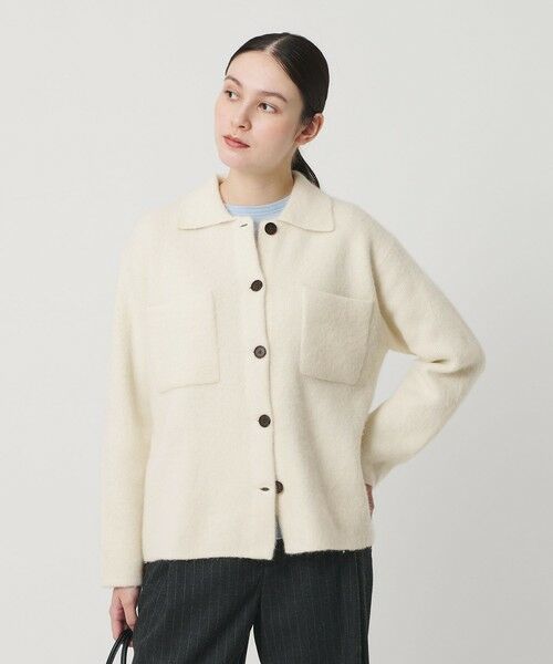 BEAUTY&YOUTH UNITED ARROWS / ビューティー&ユース ユナイテッドアローズ カーディガン・ボレロ | チャイニーズラクーンブレンド ポケット シャツカーディガン | 詳細2