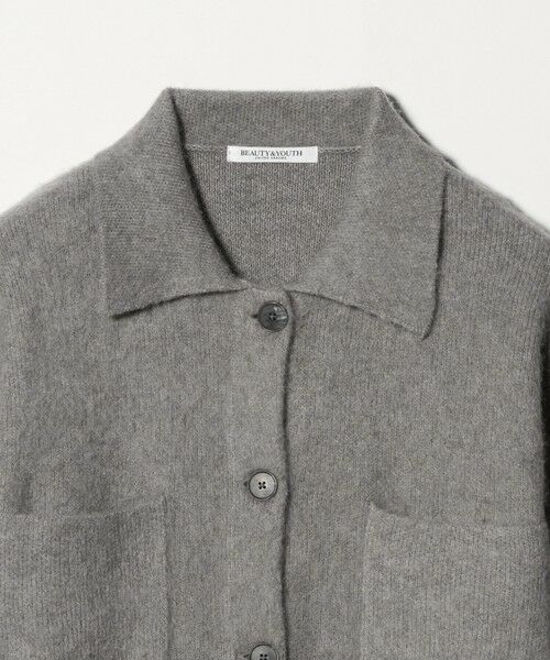 BEAUTY&YOUTH UNITED ARROWS / ビューティー&ユース ユナイテッドアローズ カーディガン・ボレロ | チャイニーズラクーンブレンド ポケット シャツカーディガン | 詳細17