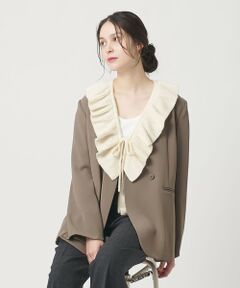 BEAUTY&YOUTH UNITED ARROWS / ビューティー&ユース ユナイテッドアローズ カーディガン・ボレロ | ウールレーヨン ラッフルフリル ニットカーディガン