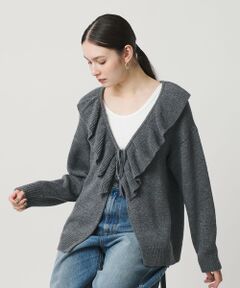 BEAUTY&YOUTH UNITED ARROWS / ビューティー&ユース ユナイテッドアローズ カーディガン・ボレロ | ウールレーヨン ラッフルフリル ニットカーディガン