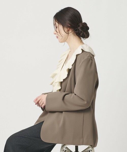 BEAUTY&YOUTH UNITED ARROWS / ビューティー&ユース ユナイテッドアローズ カーディガン・ボレロ | ウールレーヨン ラッフルフリル ニットカーディガン | 詳細1