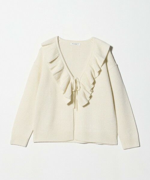 BEAUTY&YOUTH UNITED ARROWS / ビューティー&ユース ユナイテッドアローズ カーディガン・ボレロ | ウールレーヨン ラッフルフリル ニットカーディガン | 詳細4