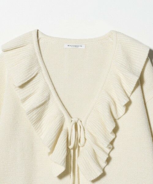 BEAUTY&YOUTH UNITED ARROWS / ビューティー&ユース ユナイテッドアローズ カーディガン・ボレロ | ウールレーヨン ラッフルフリル ニットカーディガン | 詳細6
