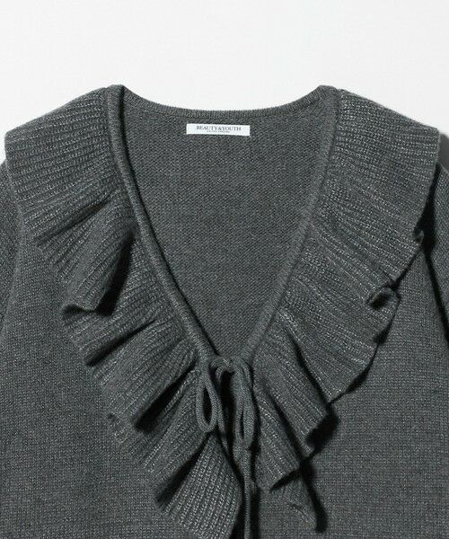 BEAUTY&YOUTH UNITED ARROWS / ビューティー&ユース ユナイテッドアローズ カーディガン・ボレロ | ウールレーヨン ラッフルフリル ニットカーディガン | 詳細13