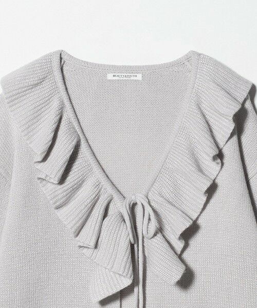 BEAUTY&YOUTH UNITED ARROWS / ビューティー&ユース ユナイテッドアローズ カーディガン・ボレロ | ウールレーヨン ラッフルフリル ニットカーディガン | 詳細24