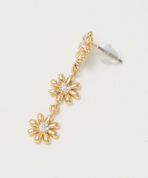 BEAUTY&YOUTH UNITED ARROWS / ビューティー&ユース ユナイテッドアローズ ピアス・イヤリング | フラワーモチーフ ラインピアス | 詳細1