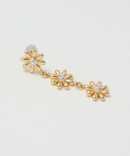 BEAUTY&YOUTH UNITED ARROWS / ビューティー&ユース ユナイテッドアローズ ピアス・イヤリング | フラワーモチーフ ラインピアス | 詳細2